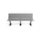 Frog Furnishings Gray 6' Contour Bench Surface Mount w/ Black Frame PB 6GRABFCON - alternate 2